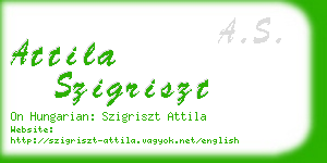 attila szigriszt business card
